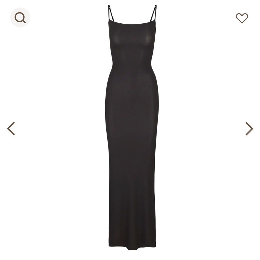 BNWT skims long slip dress onyx size small